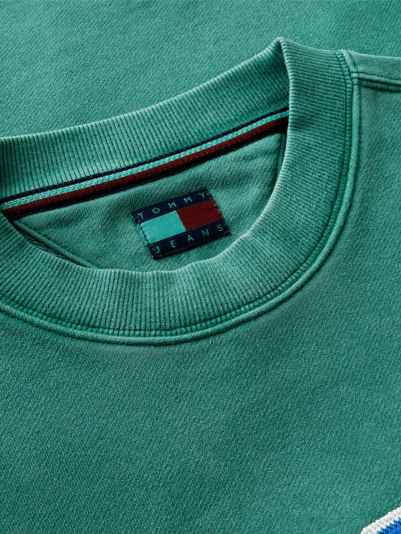 Relaxed Fit Terry Crew Neck Sweatshirt