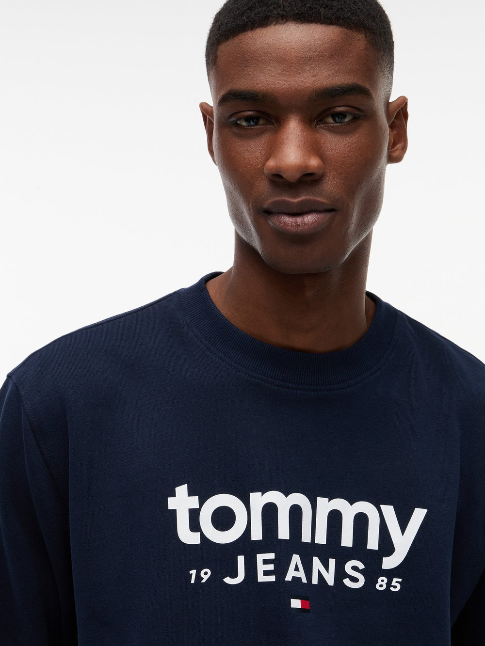 Regular Fit Suede Terry Crew Neck Sweatshirt