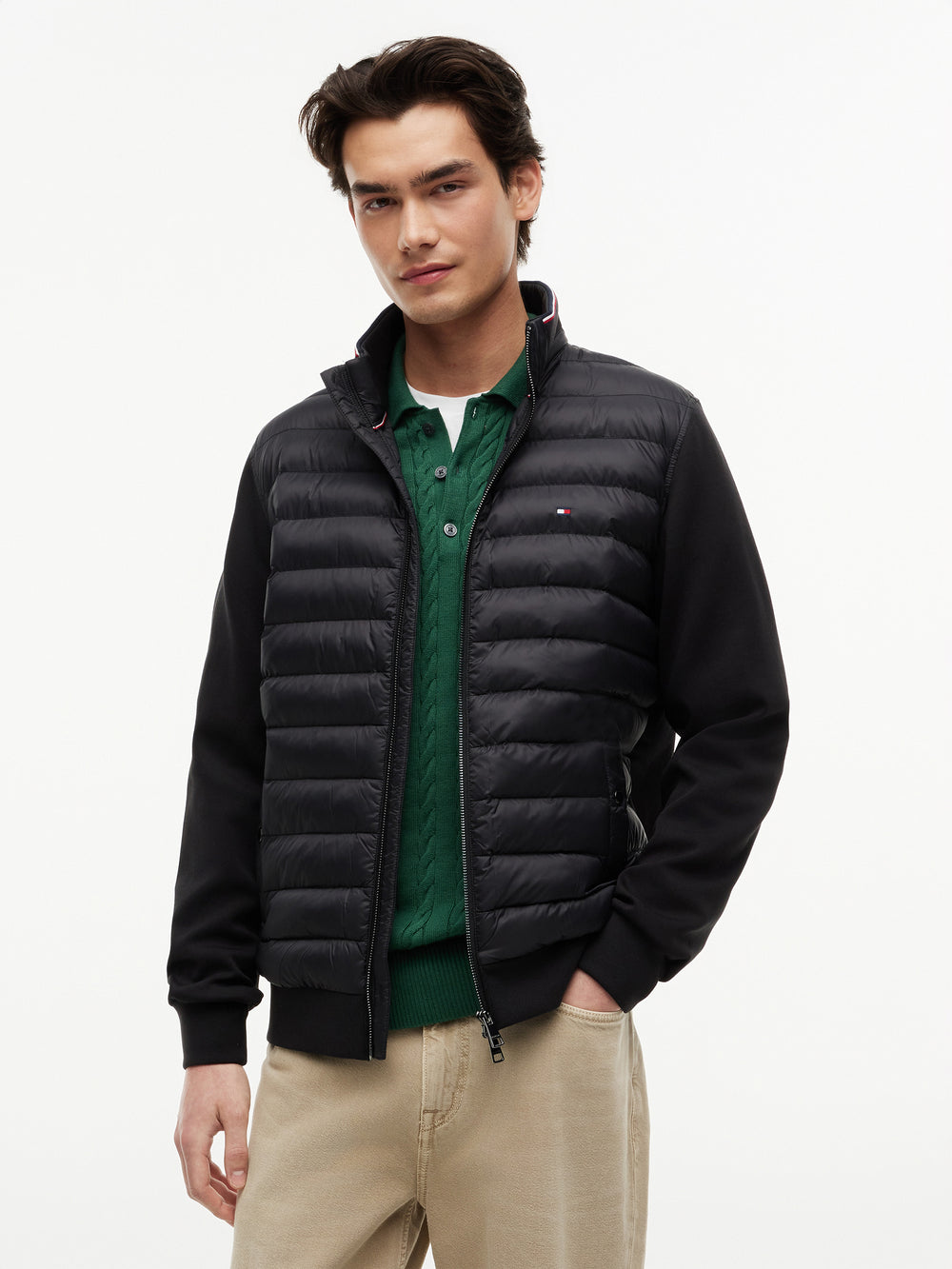 Regular Fit Mix Media Jacket