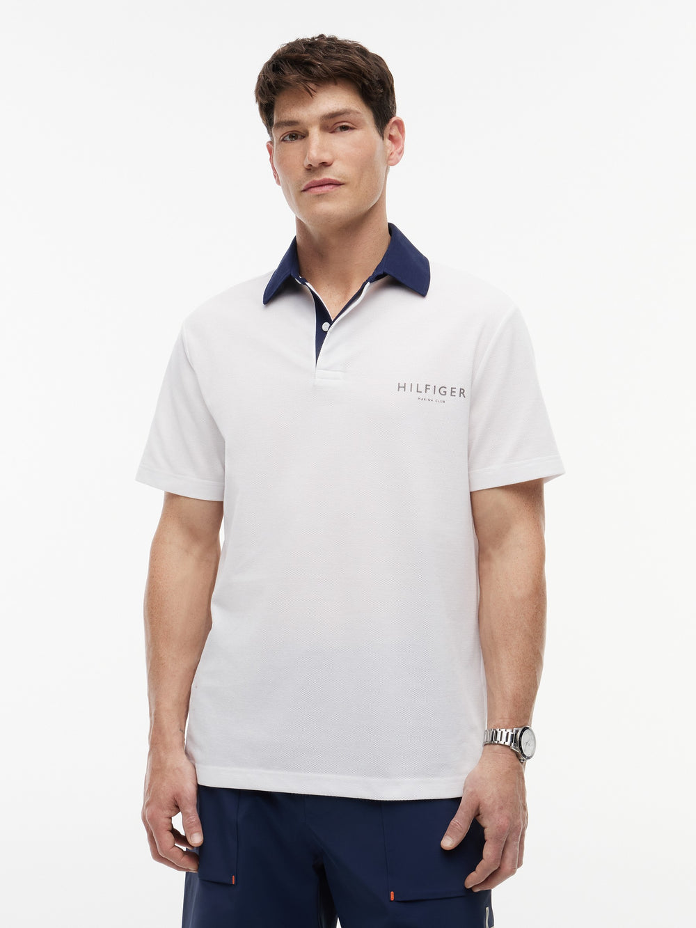 Contrast Collar Rugby Polo