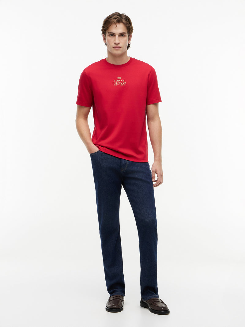 Regular Fit Embroidered Interlock Tshirt