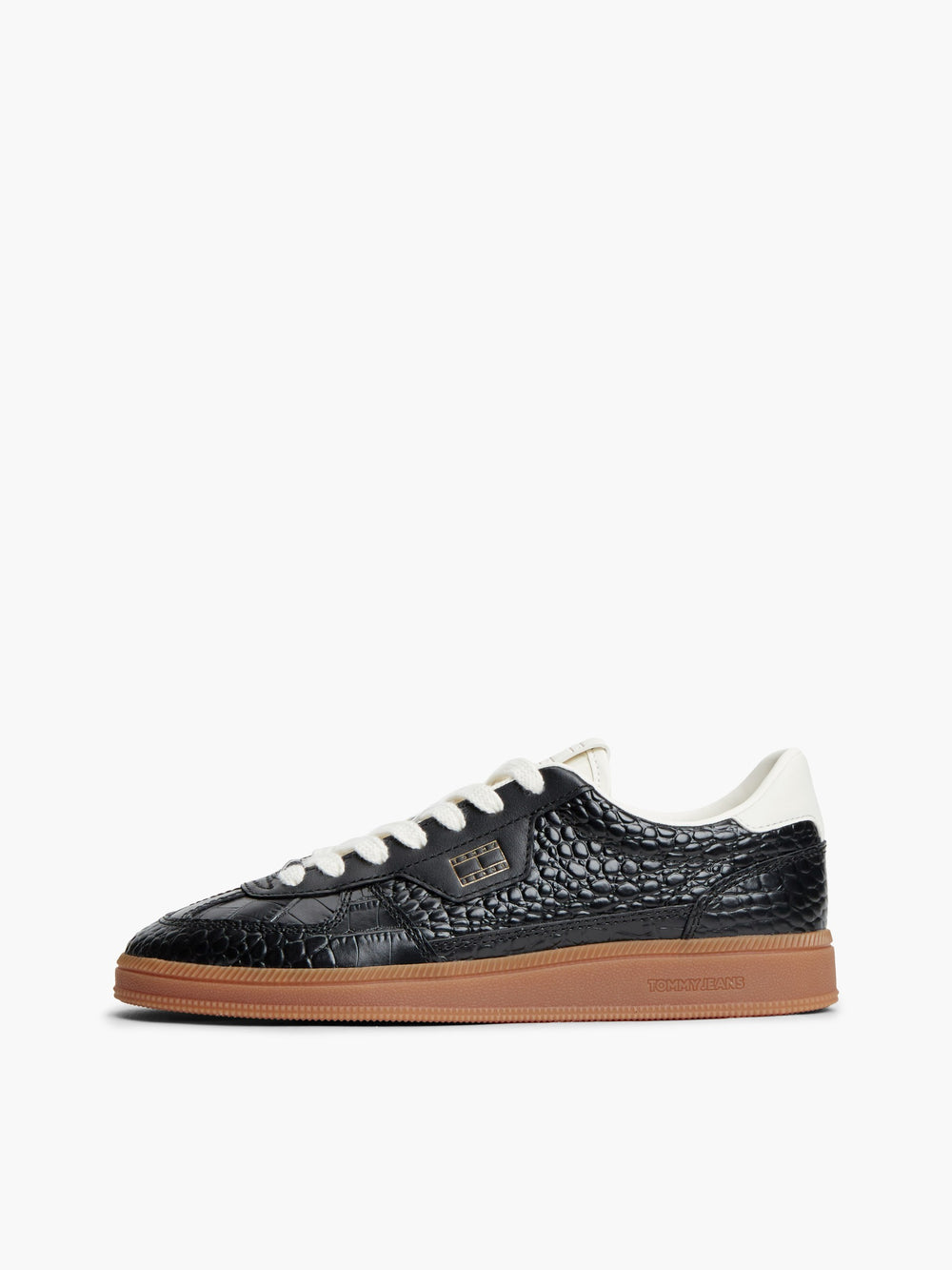 Women Croco Embossed Low Profile Sneaker