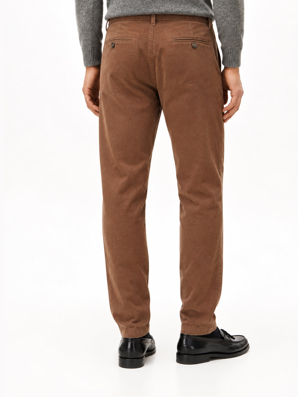 Men Slim Straight Fit Corduroy Trouser