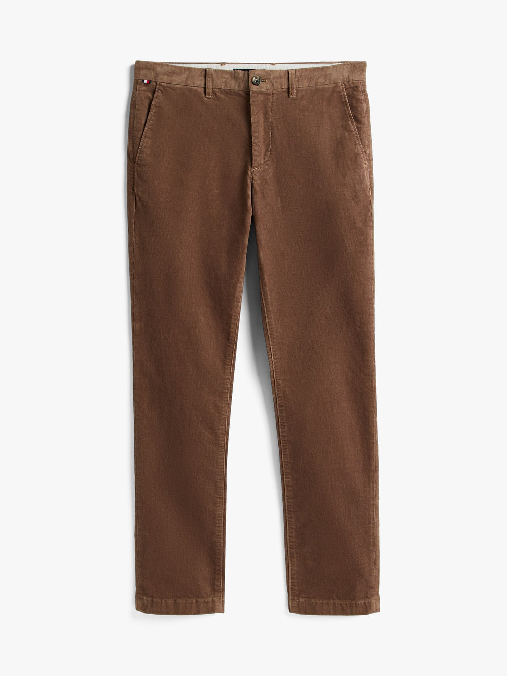 Men Slim Straight Fit Corduroy Trouser