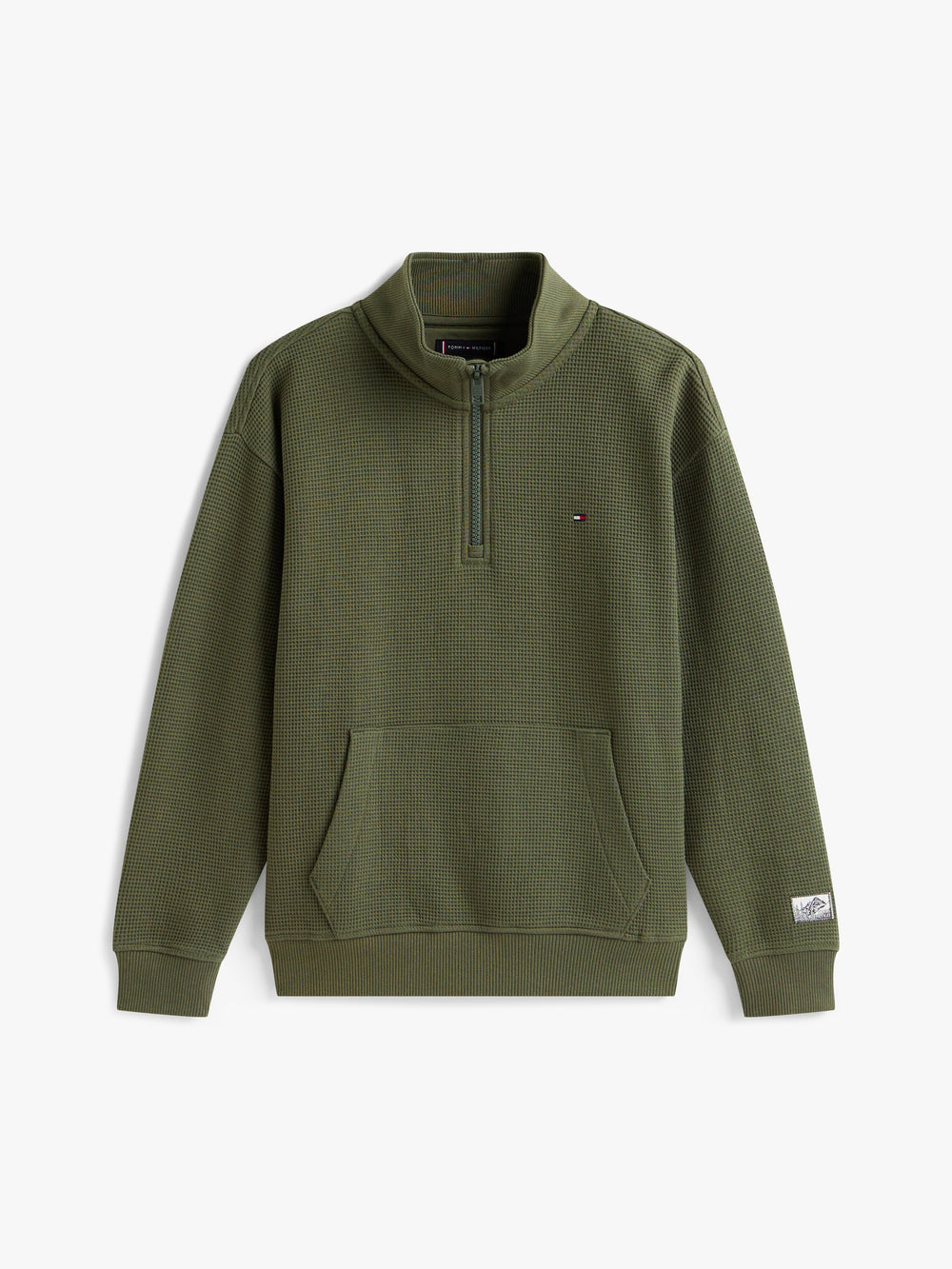 Kids Waffle Quarter-Zip Sweatshirt