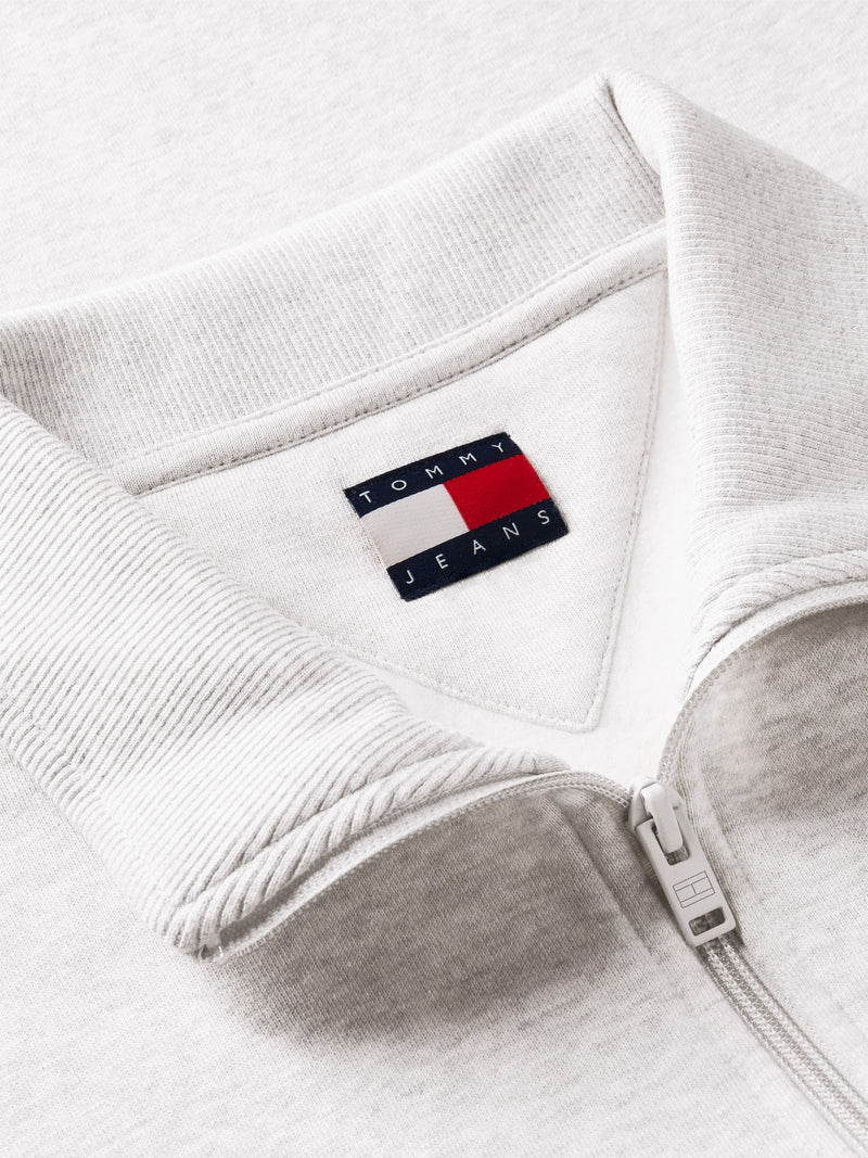 Regular Fit Brushed Fleece Quarter Zip Sweatshirt