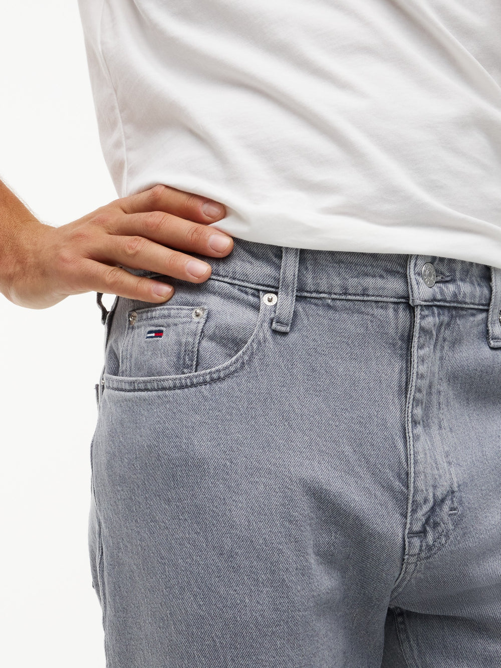 Men Ryan Slim Straight Light Grey Jeans
