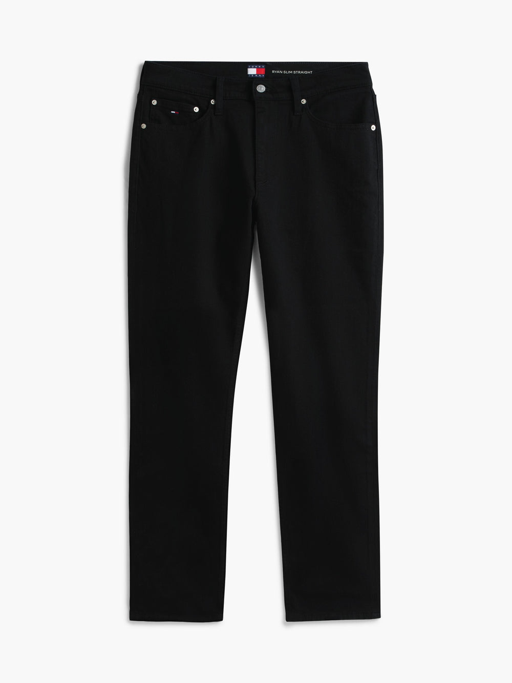 Men Ryan Slim Straight Clean Black Jeans