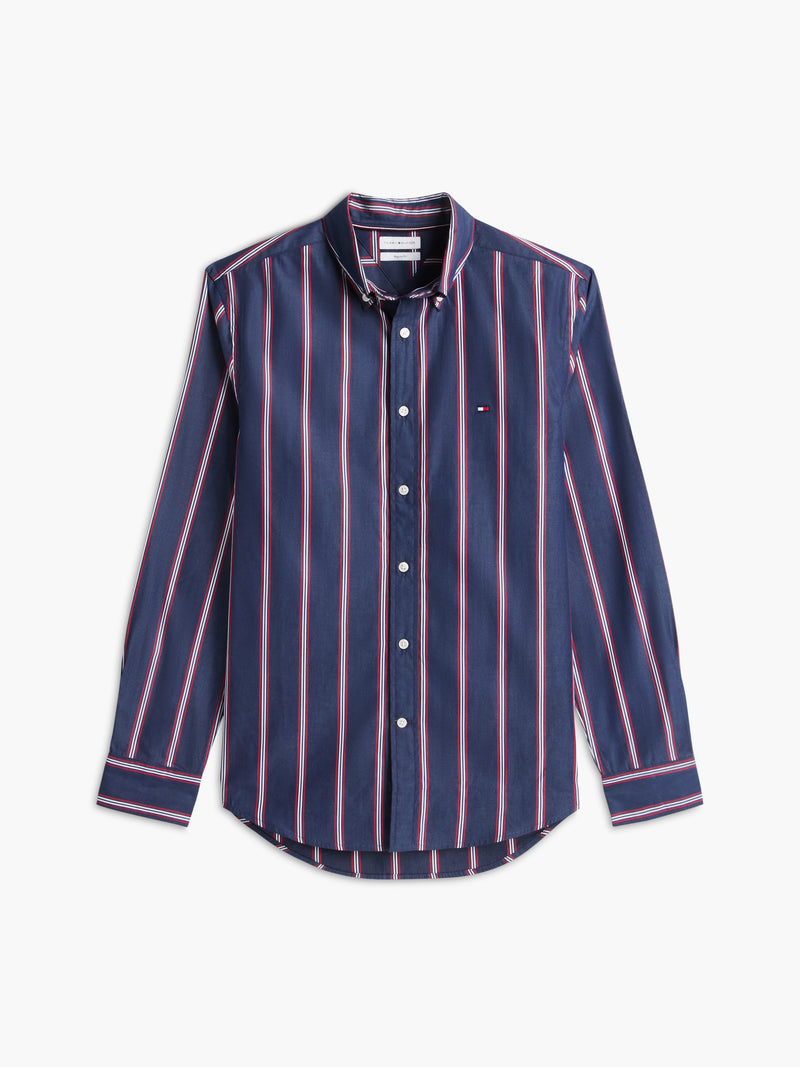 Regular Fit Stripe Poplin Shirt