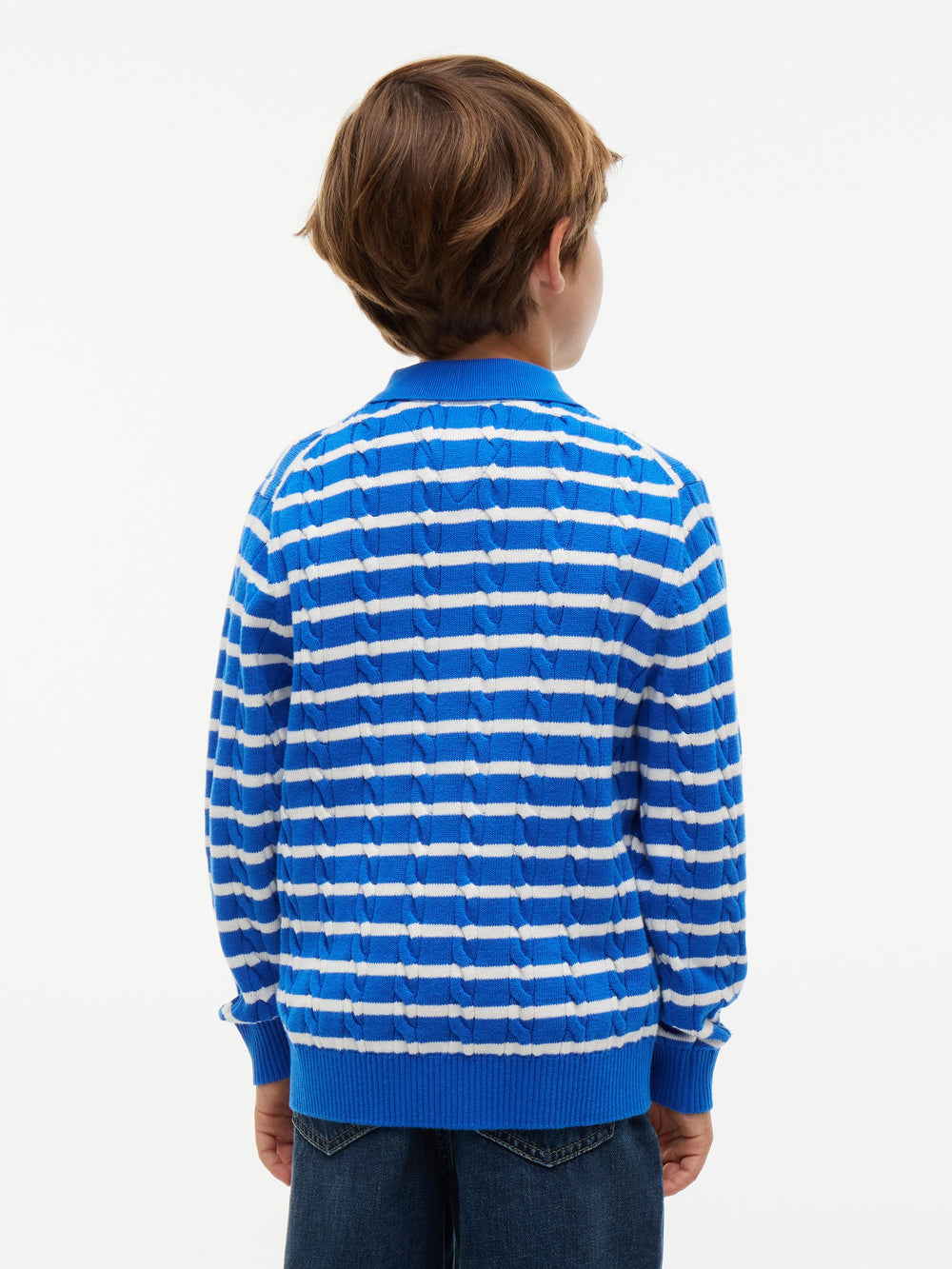 Kids Cable Knit Sweater Polo
