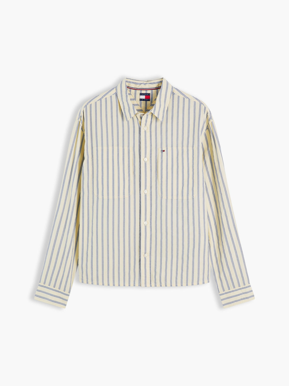 Boxy Fit Stripe Textured Shirt