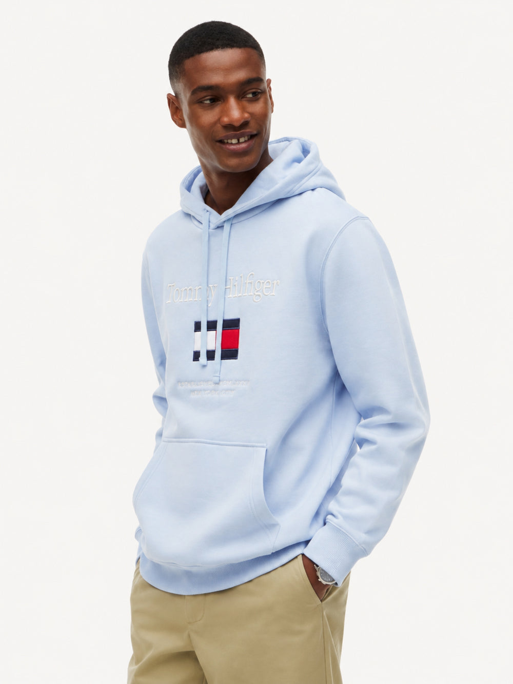Regular Fit Embroidered Fleece Hoodie