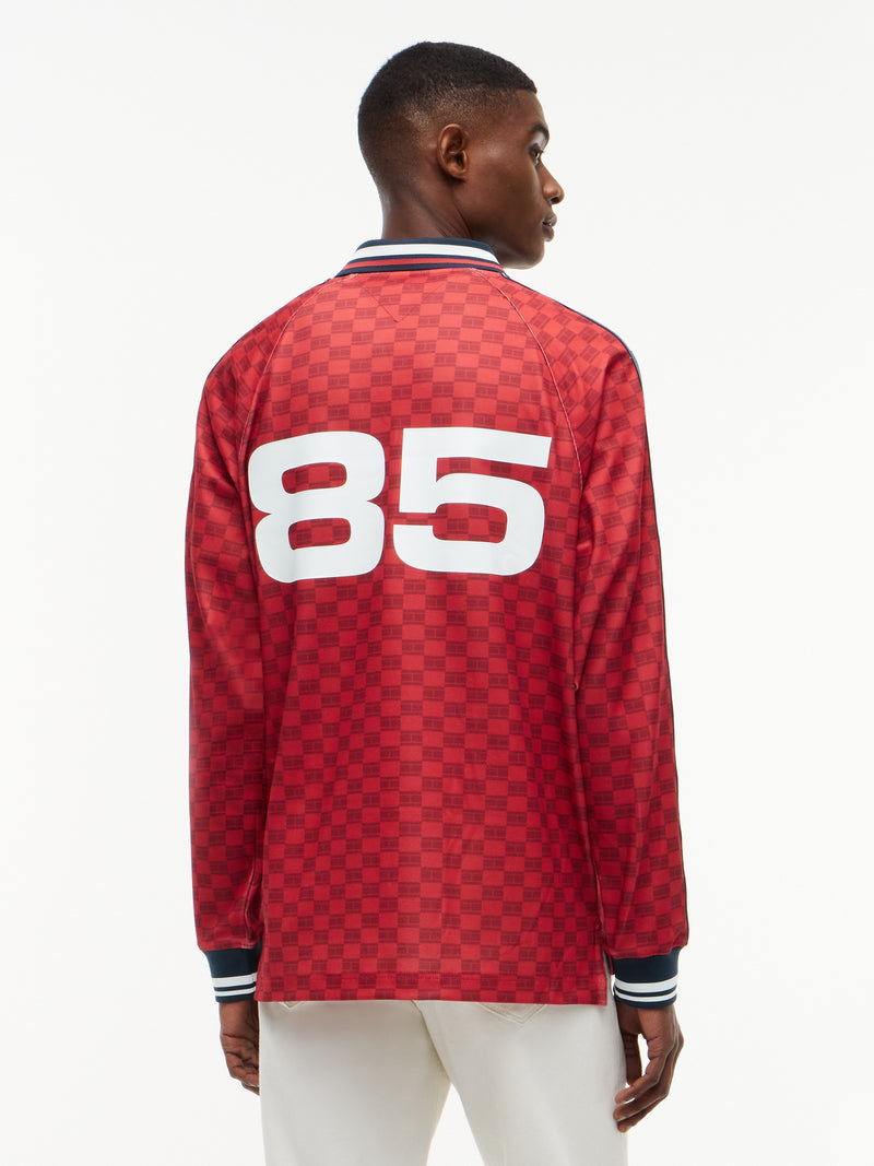 Relaxed Fit Printed Rugby Polo
