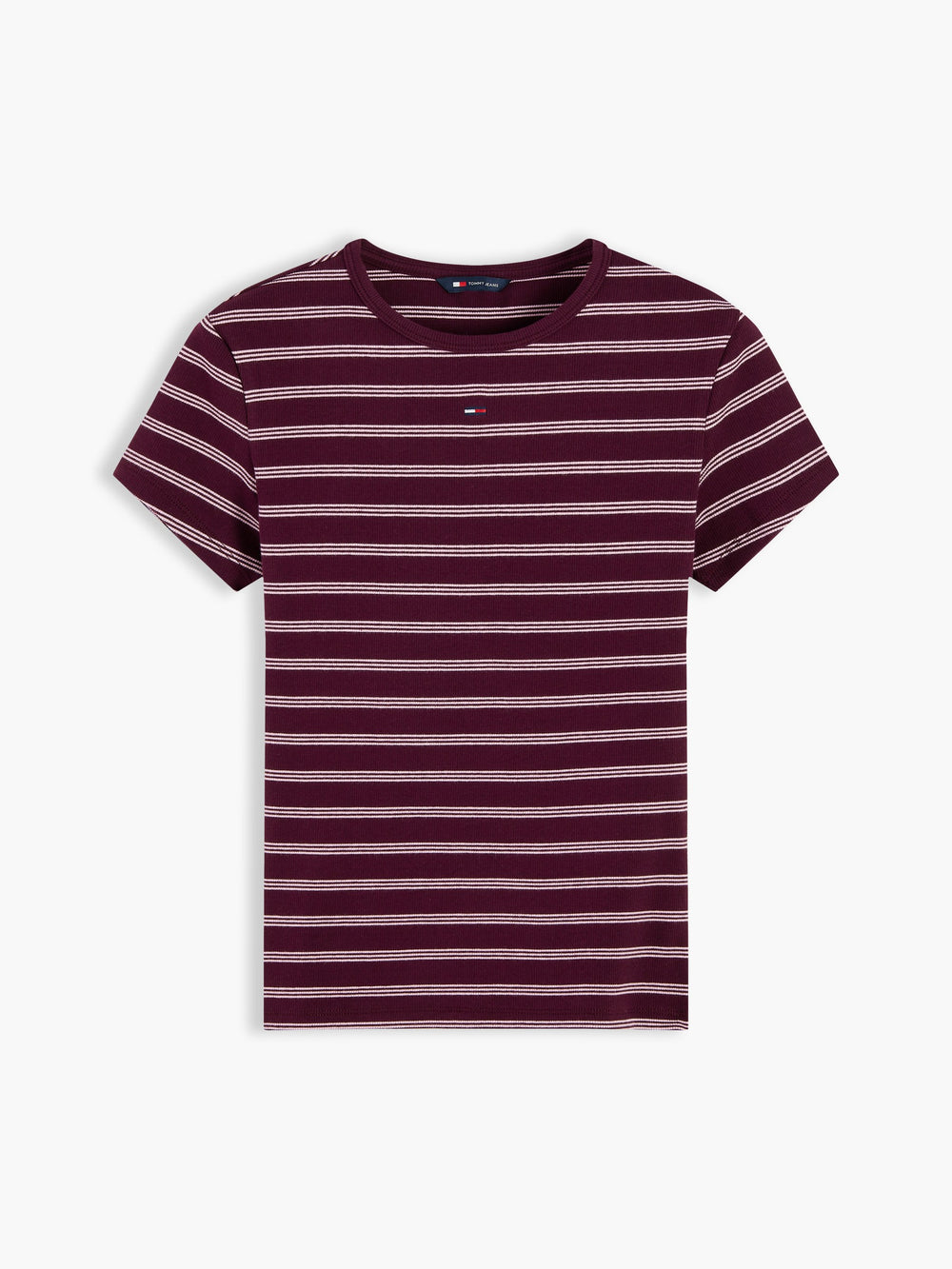 Stripe Slim Fit Half Sleeve Ribbed T-Shirt