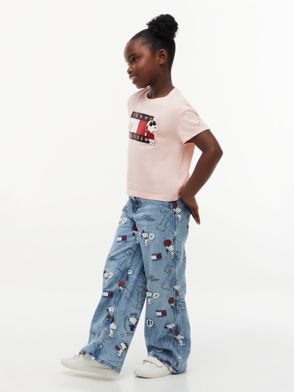 Kids Peanut Graphic Stretch T-Shirt Whimsy Pink