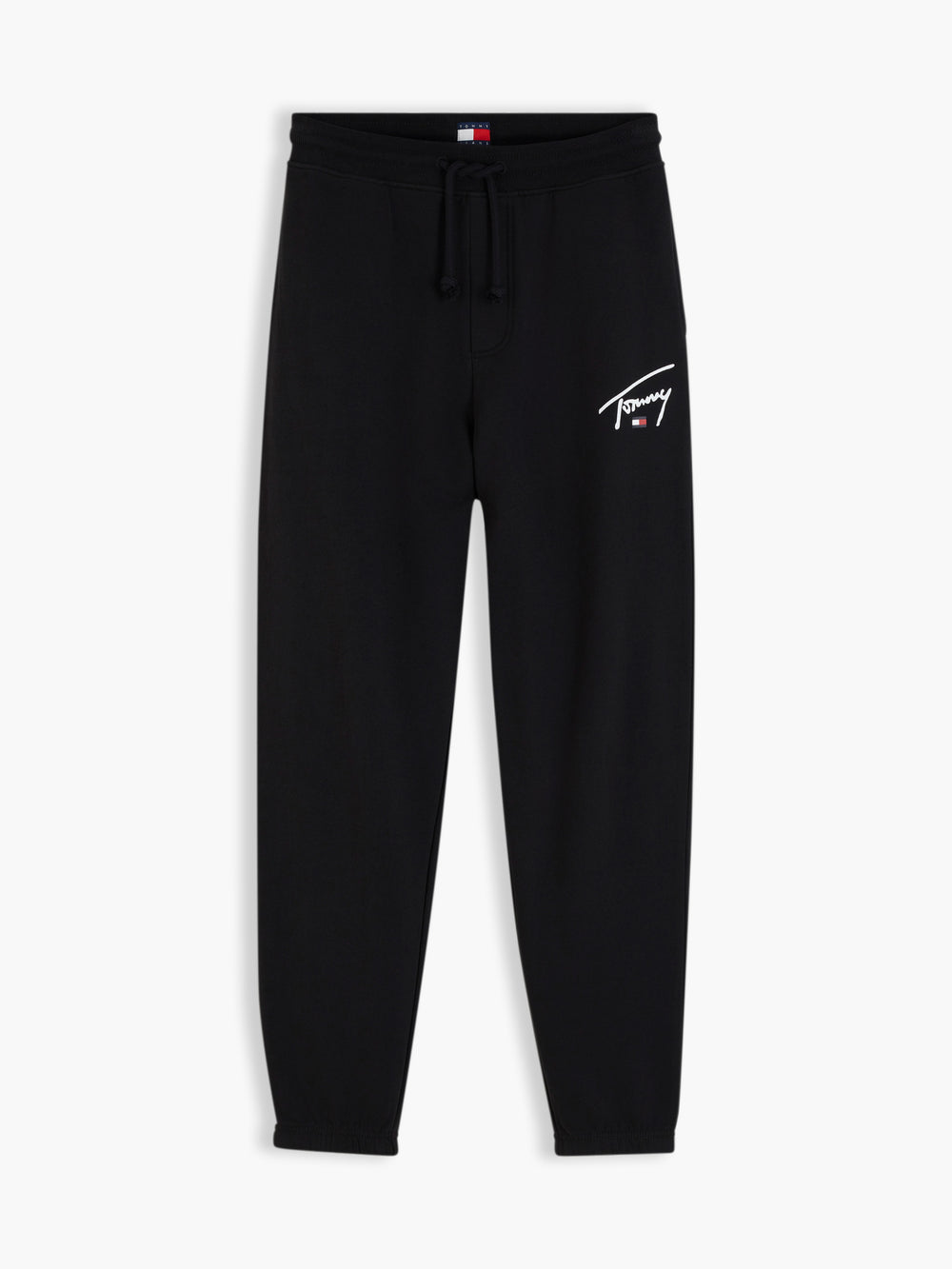 Regular Sueded Terry Black Track Pant