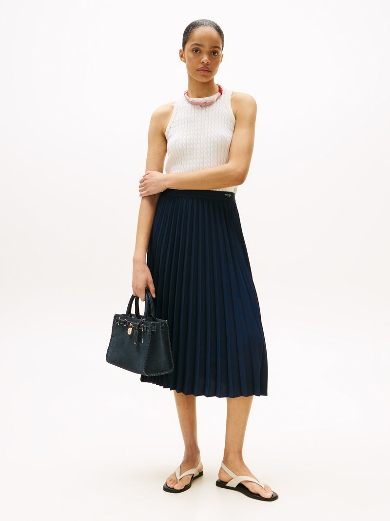 Women Solid Pleated Skirt