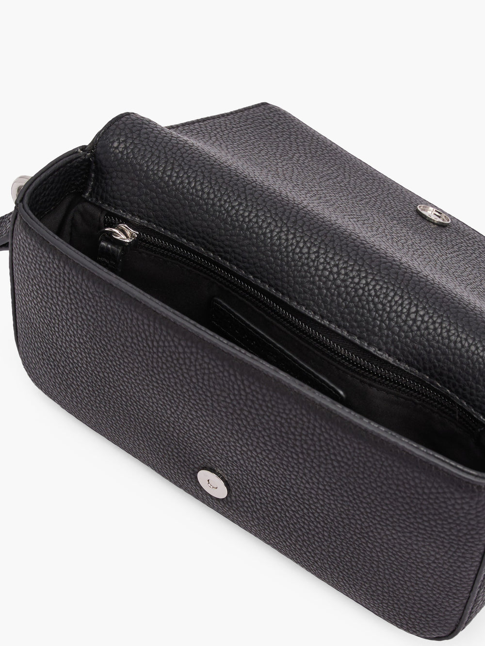 Solid Pu Crossbody Bag