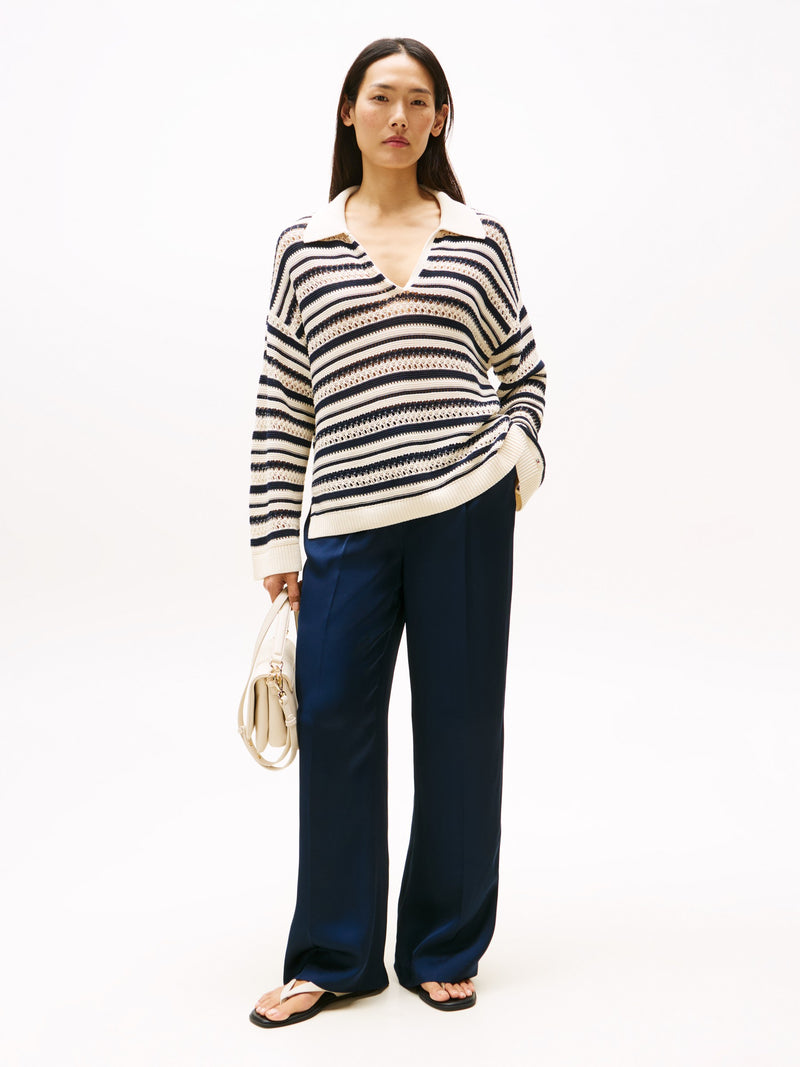Women Solid Relaxed Straight Trouser