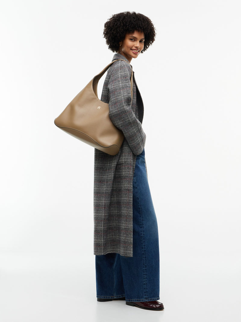 Solid Pu Shoulder Bag
