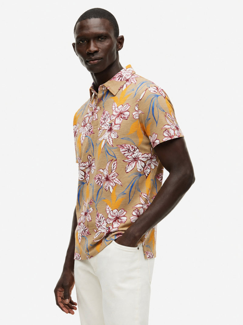 Regular Fit Floral Printed Polo