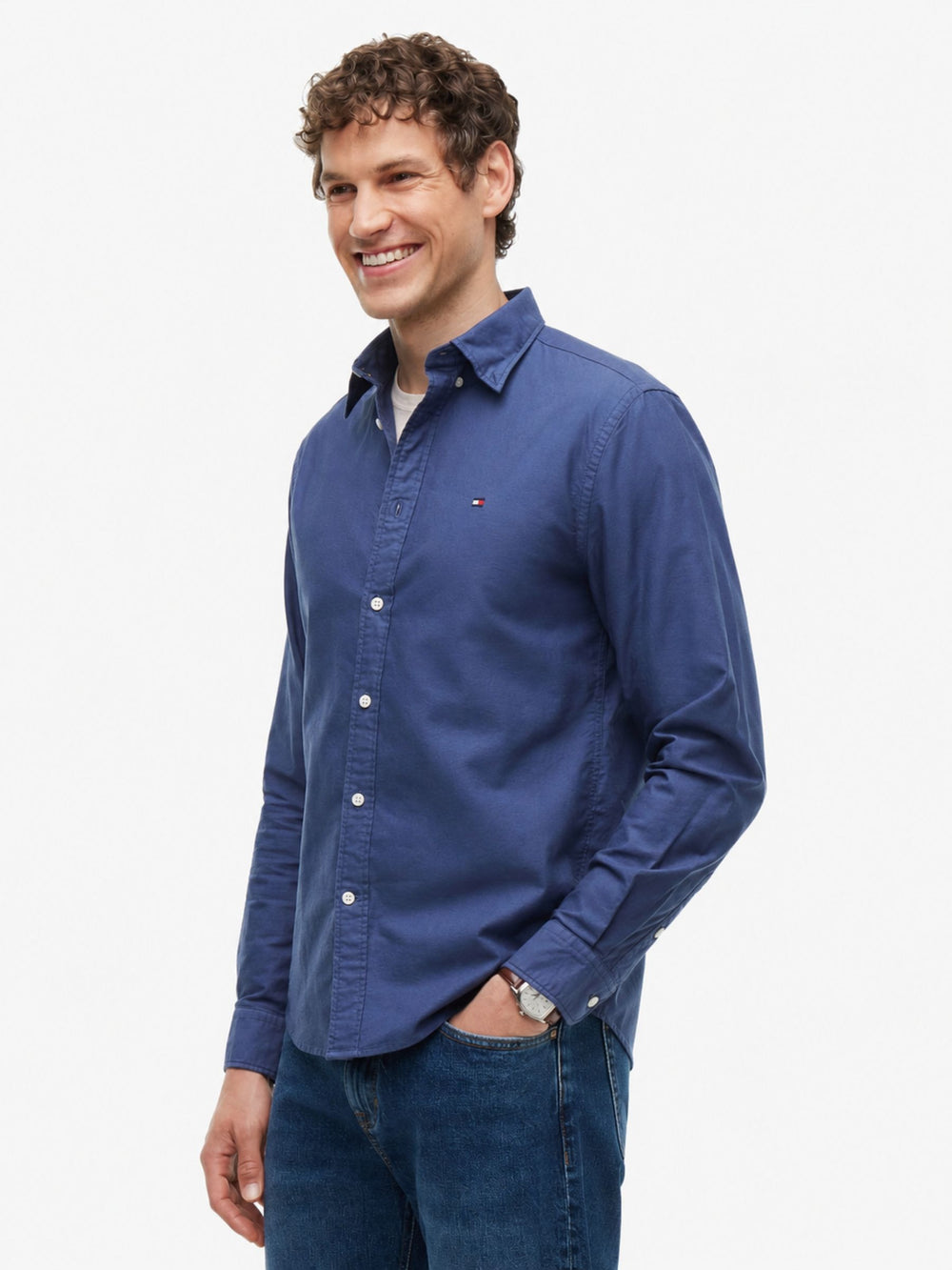 Regular Fit Solid Oxford Shirt