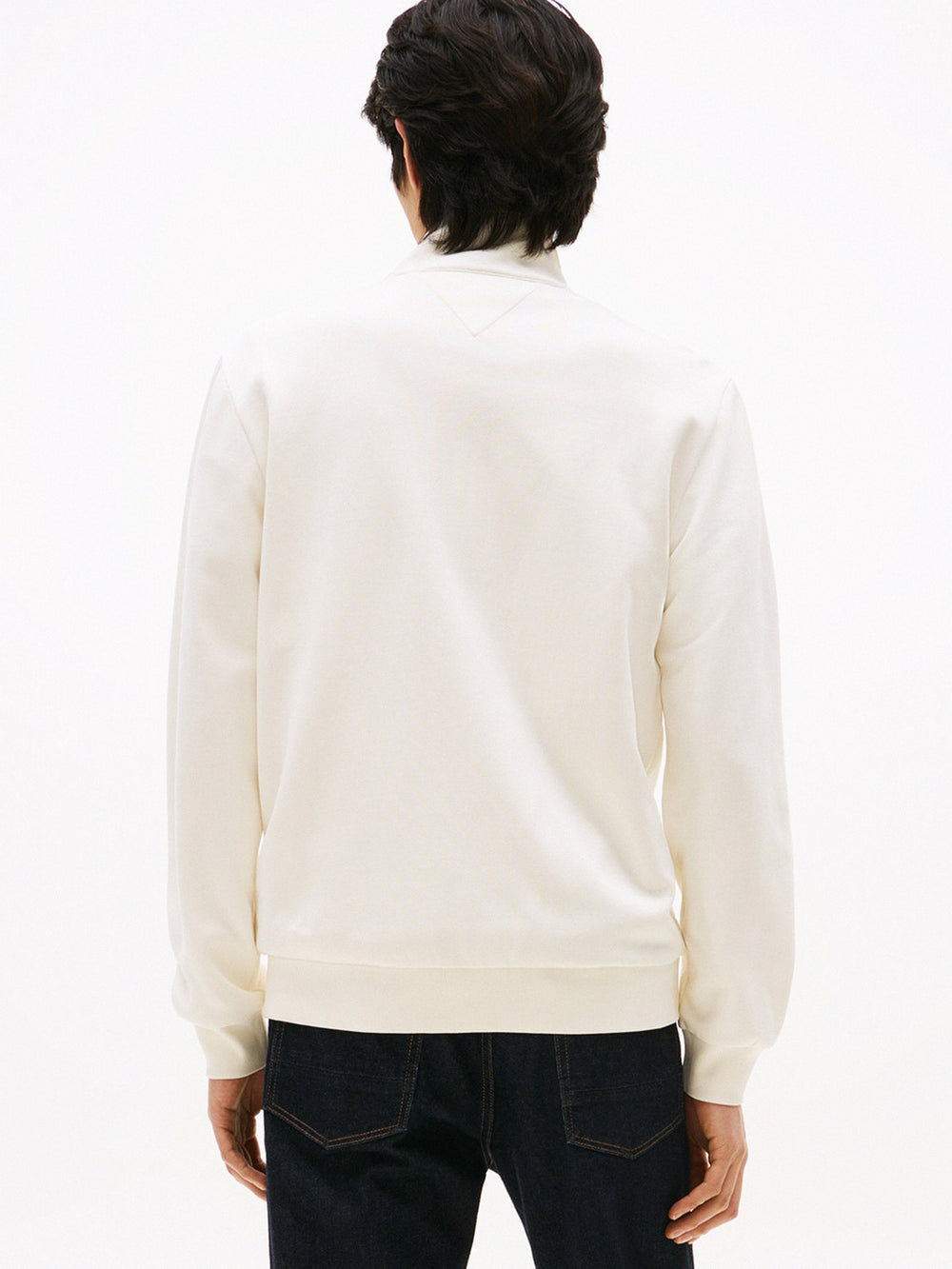 Regular Fit Zip Thru Interlock Sweater