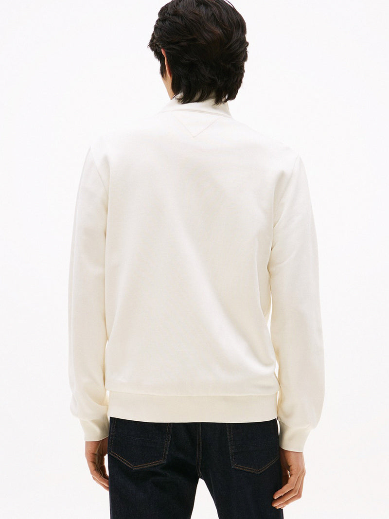 Regular Fit Zip Thru Interlock Sweater