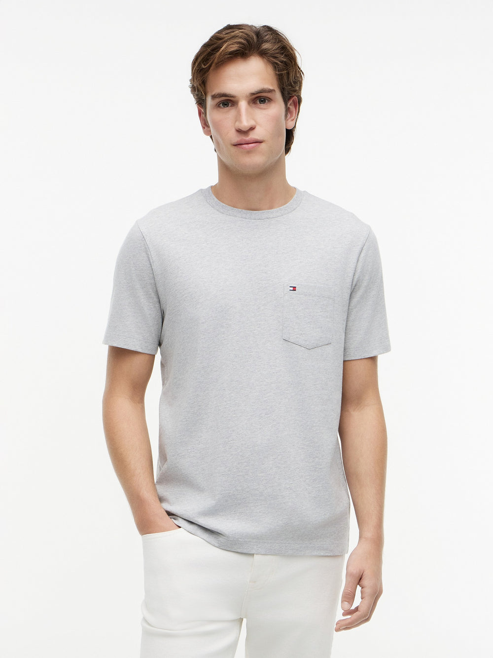 Regular Fit Solid Pocket Tshirt