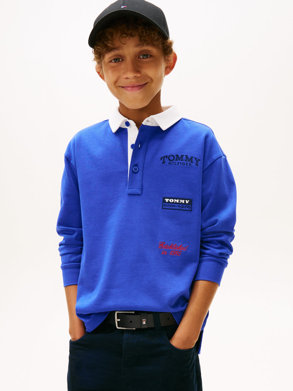 Kids Long-Sleeve Stretch Polo