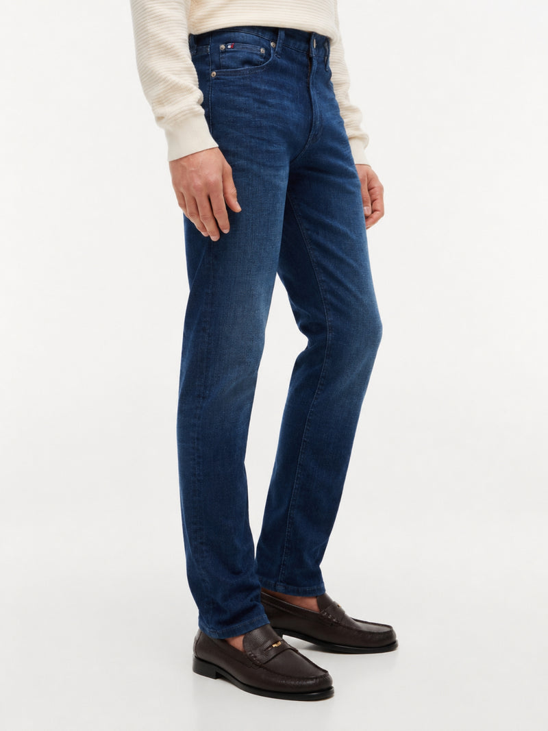 Men Bleecker Slim Tapered Dark Wash Jeans