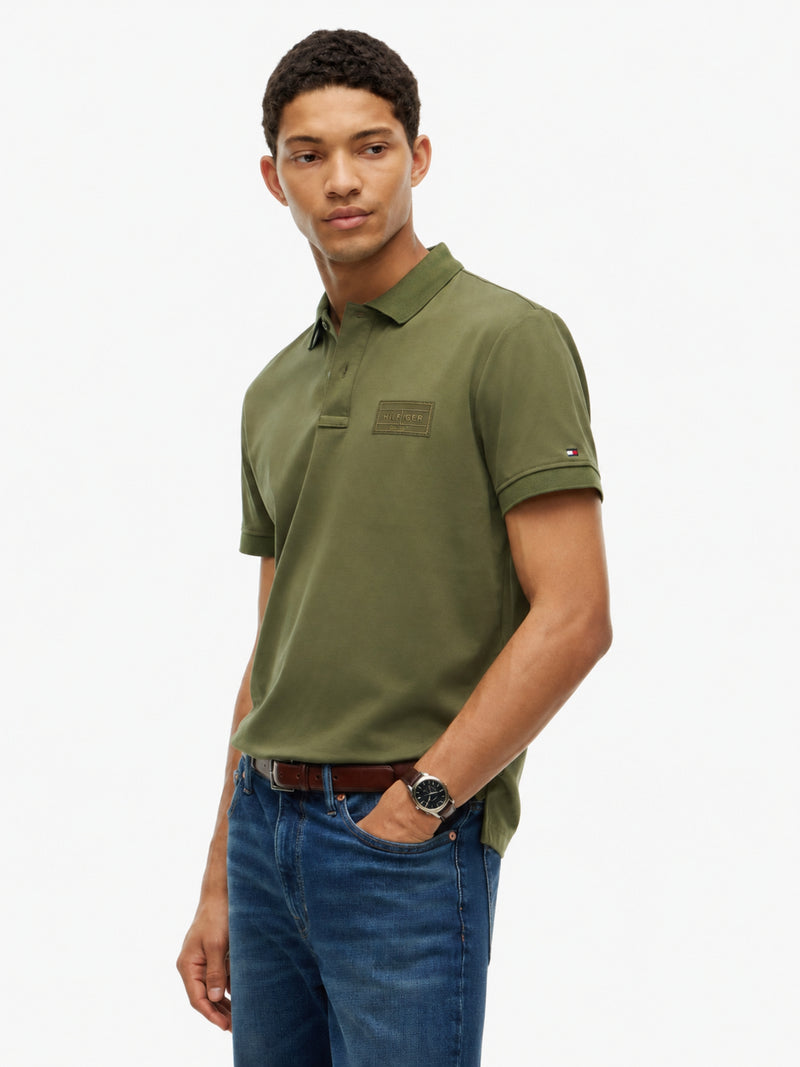 Regular Fit Tonal Graphic Interlock Polo