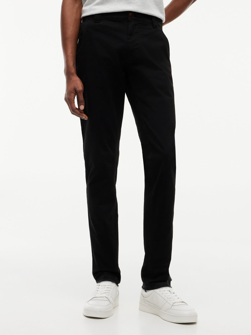 Men Scanton Slim Twill Black Trouser