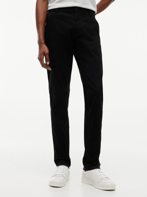 Men Scanton Slim Twill Black Trouser