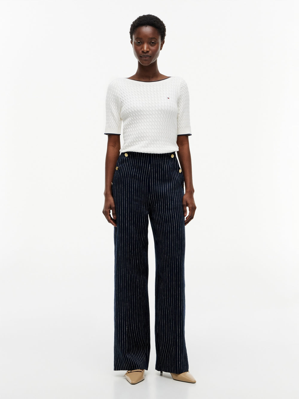 Solid Straight Fit Trouser