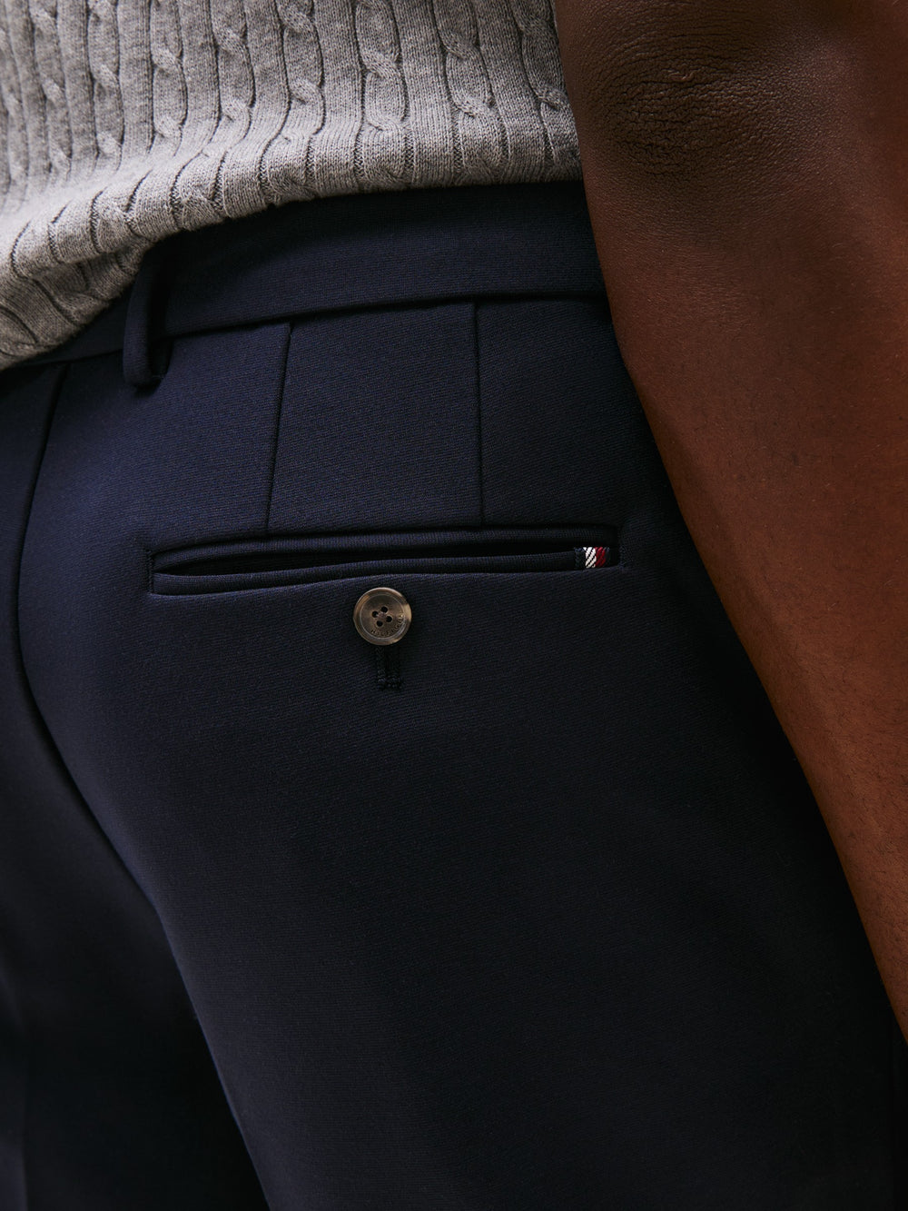 Men Straight Fit Punto Twill Trousers
