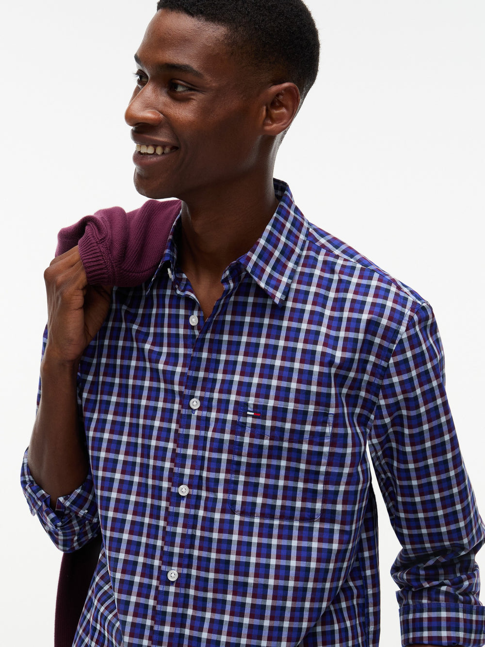 Regular Fit Check Poplin Shirt