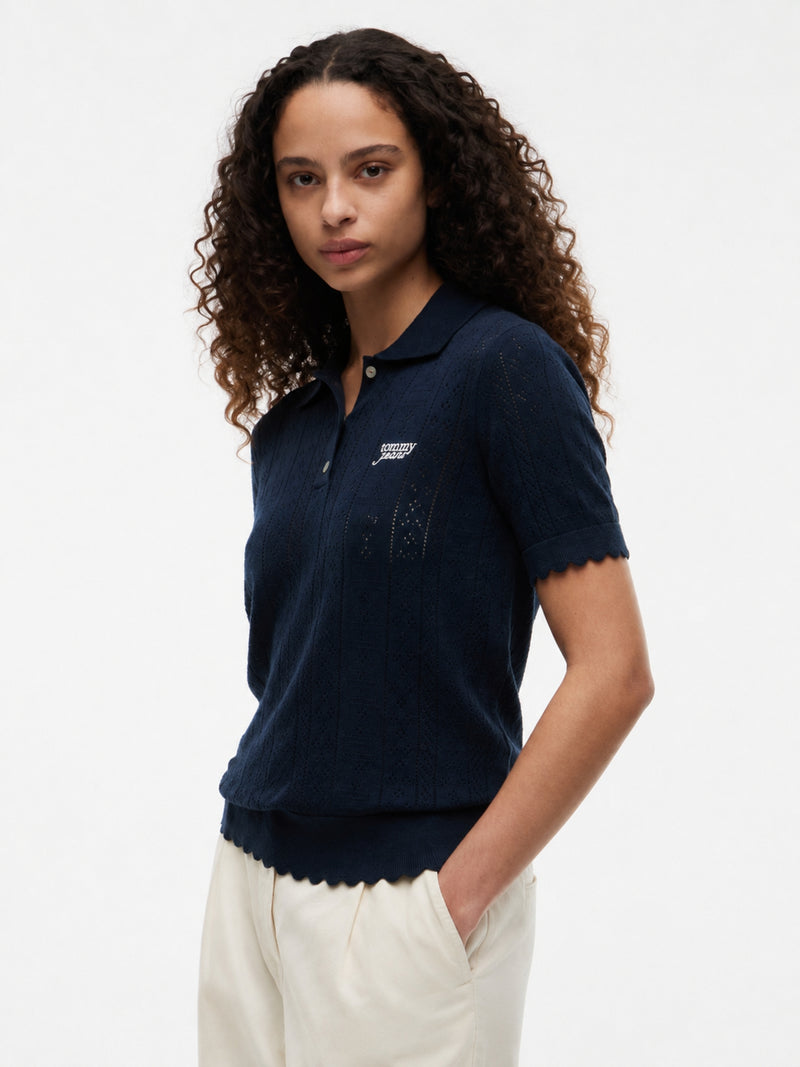Solid Regular Fit Half Sleeve Ribbed Polo