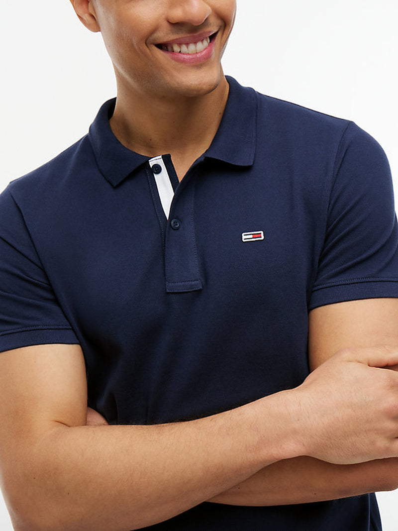 Slim Fit Contrast Placket Polo