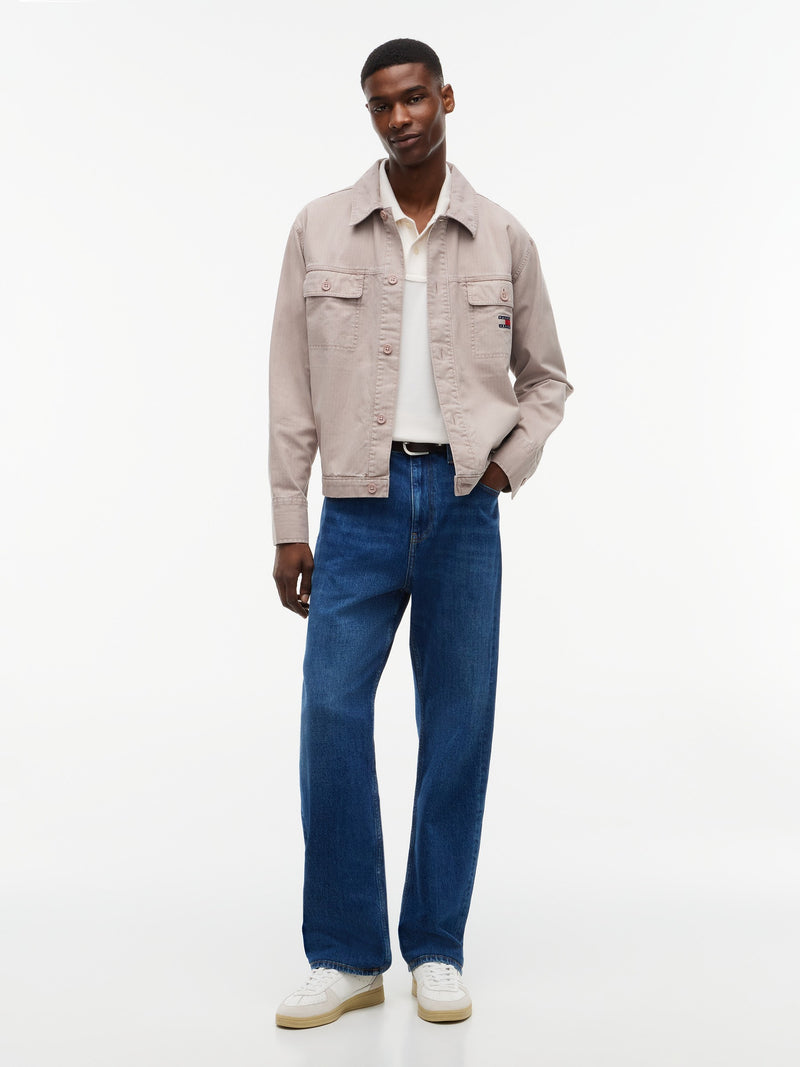 Oversized Fit Solid Overshirt Shirt
