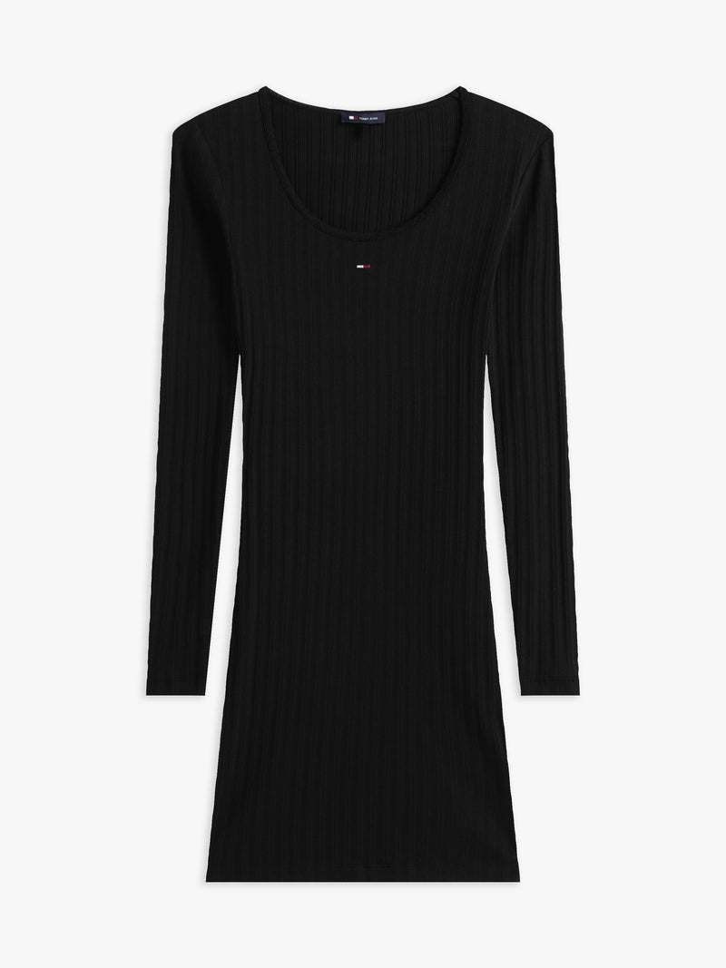 Full Sleeve Solid Ribbed Bodycon Dress