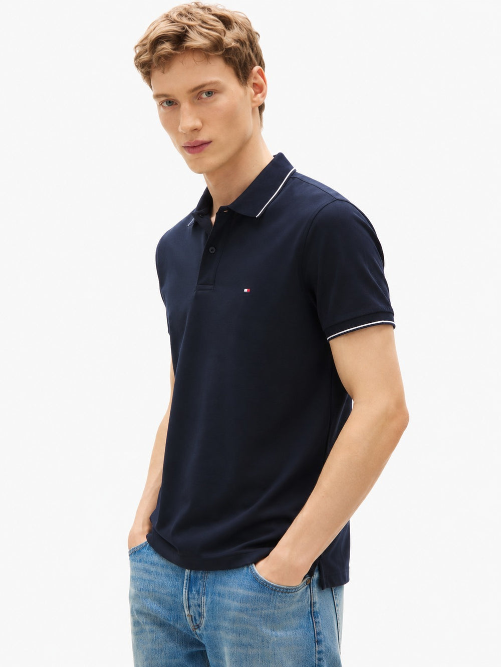 Regular Fit Collar Tipped Polo