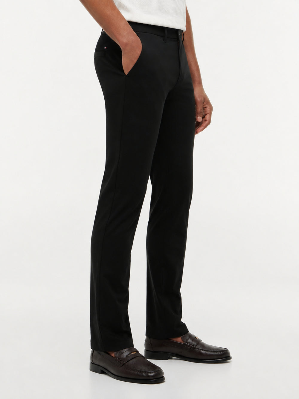Men Denton Slim Straight Fit Knit Tech Trouser