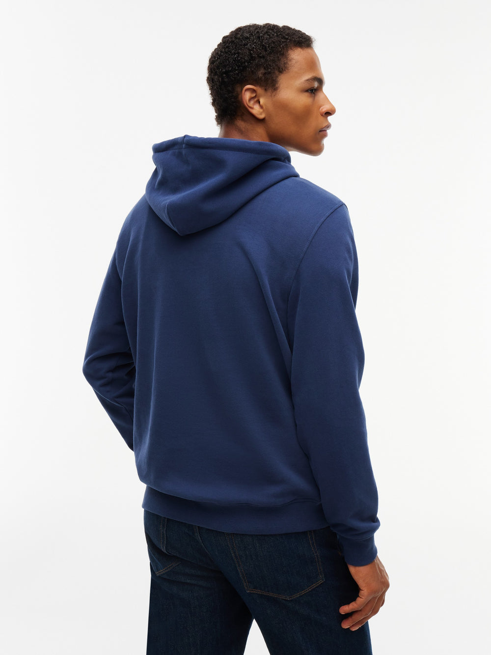Regular Fit Suede Terry Hooded Sweatshirt