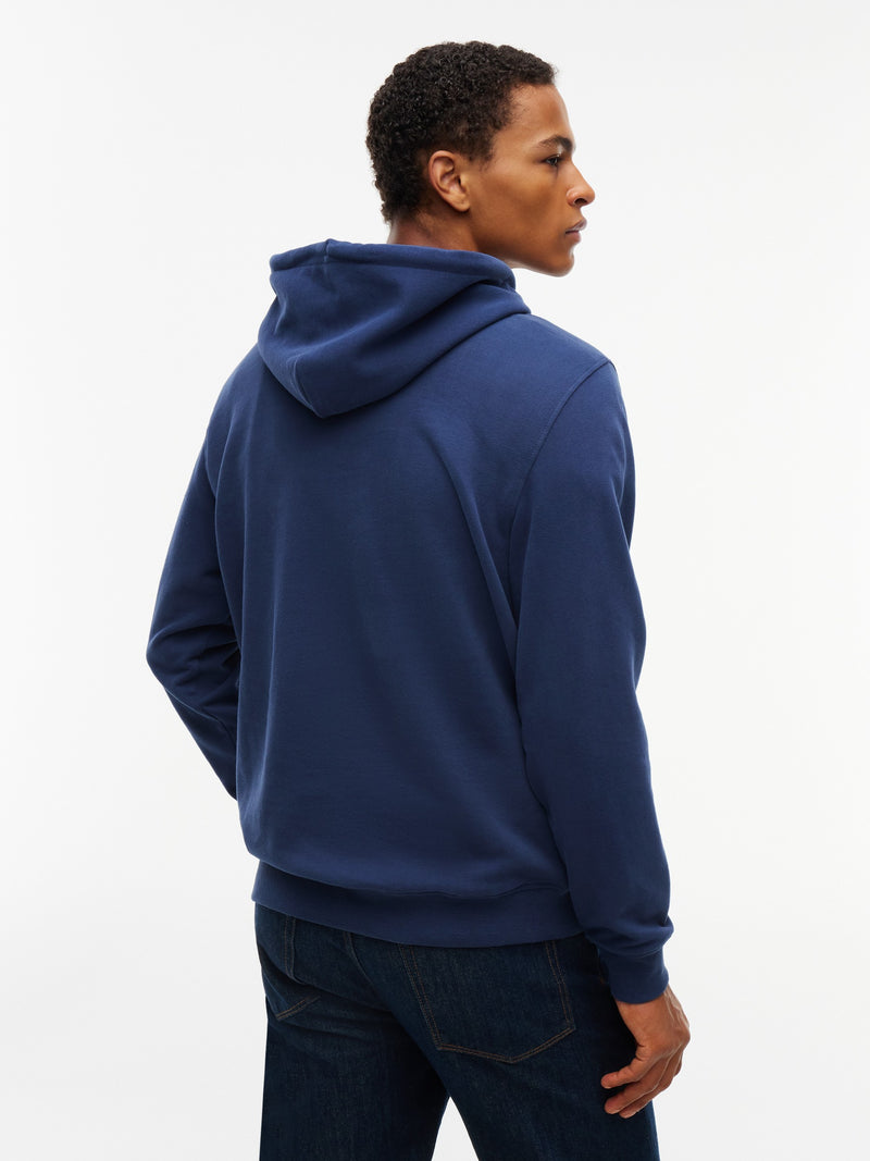 Regular Fit Suede Terry Hooded Sweatshirt