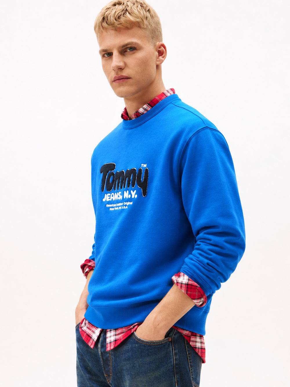 Relaxed Fit Terry Crew Neck Sweatshirt