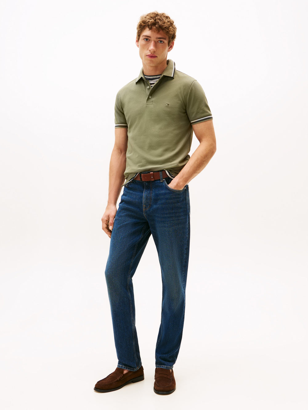 Slim Fit Collar Tipped Polo
