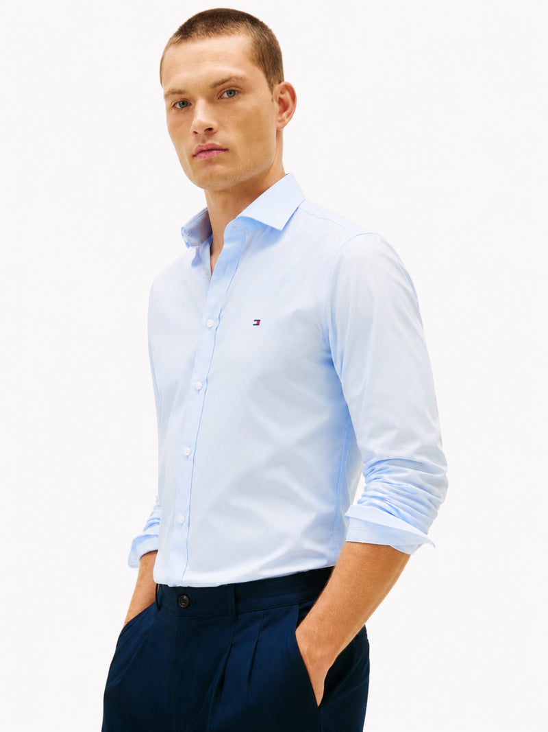 Slim Fit Solid Poplin Shirt