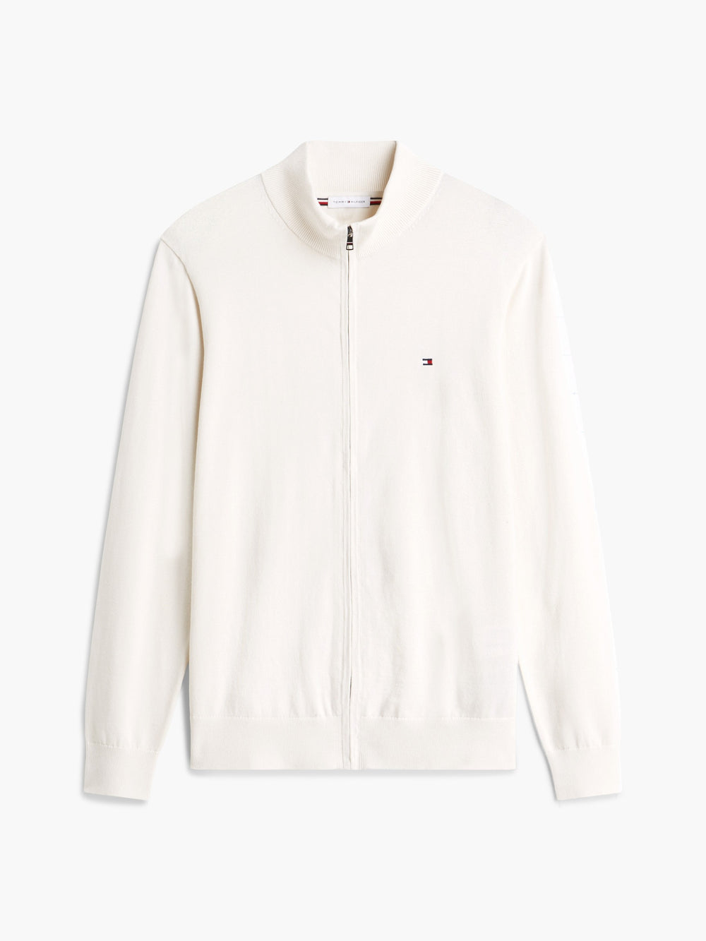 Zip Thru Solid Sweater