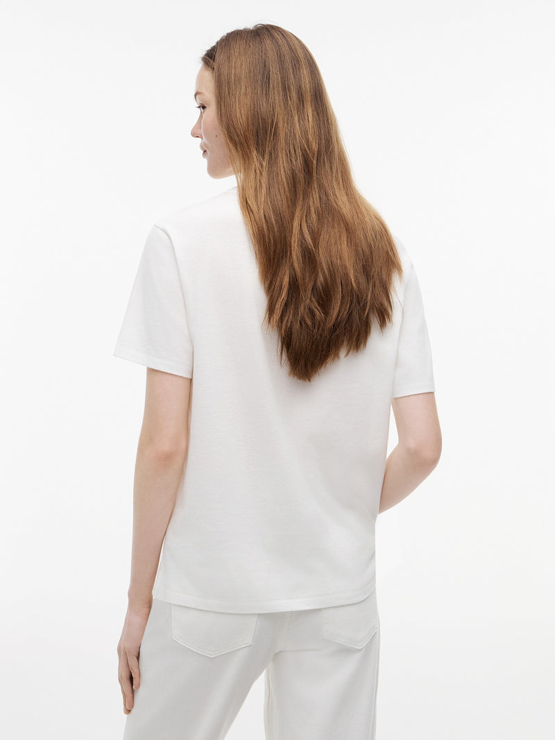Solid Relaxed Fit Half Sleeve Cotton Jersey T-Shirt